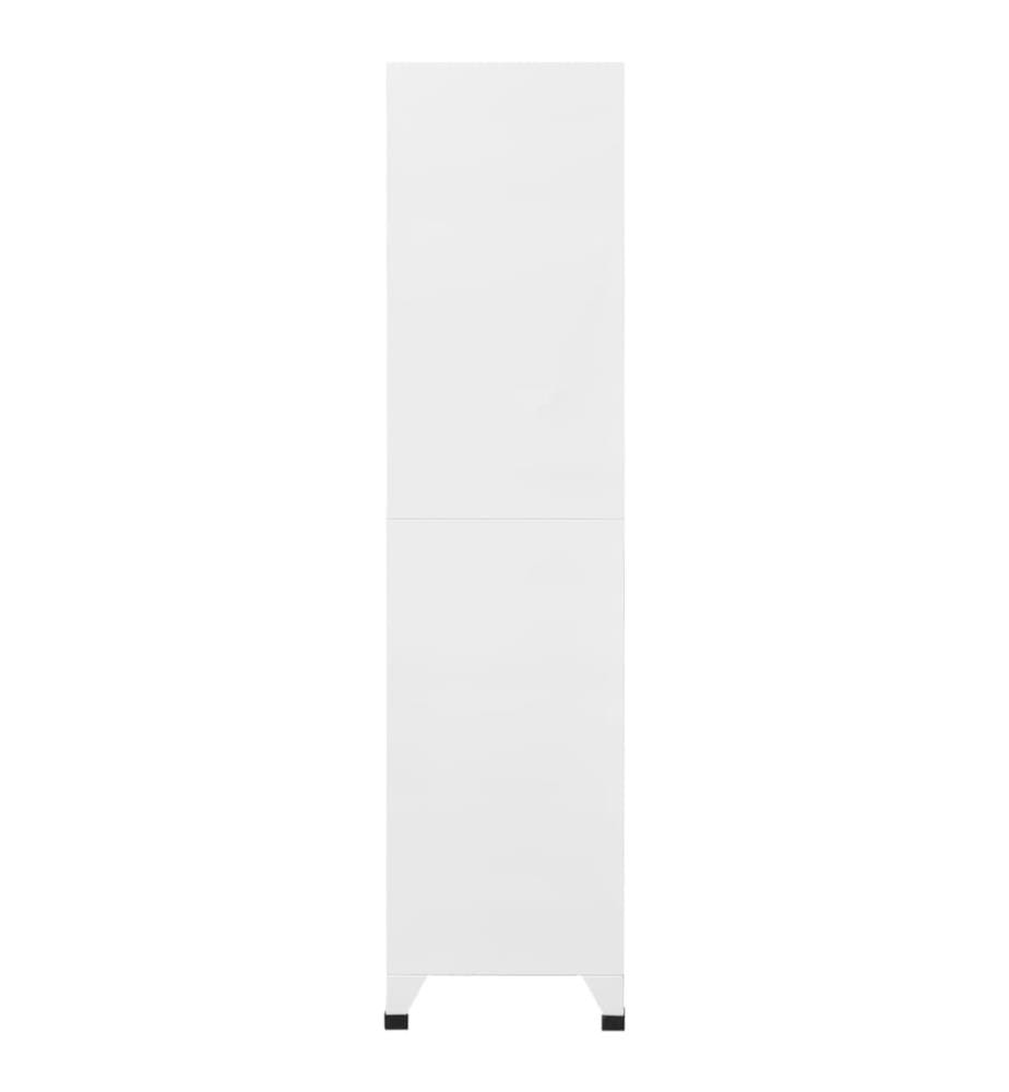 Schliessfachschrank Hellgrau und Dunkelgrau 90x45x180 cm Stahl