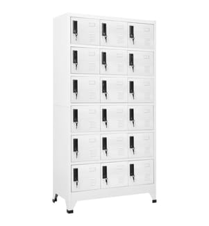 Schliessfachschrank Weiss 90x40x180 cm Stahl