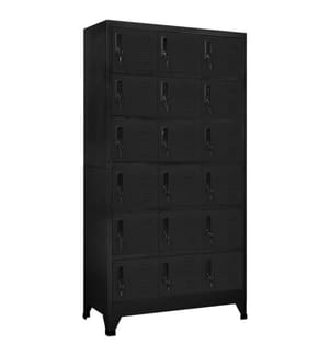 Schliessfachschrank Schwarz 90x40x180 cm Stahl