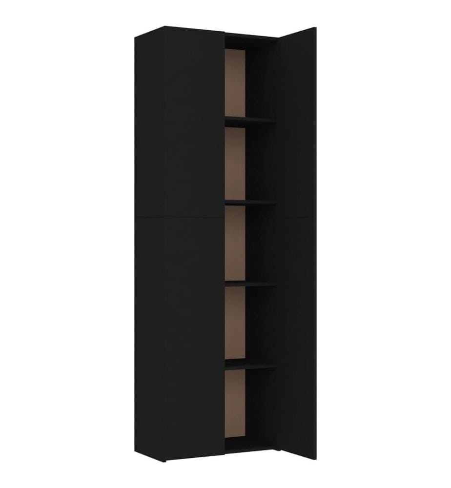Armoire de bureau Noir 60 x 32 x 190 cm Aggloméré