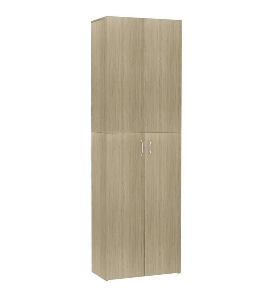 Armoire de bureau Chêne sonoma 60x32x190 cm Aggloméré