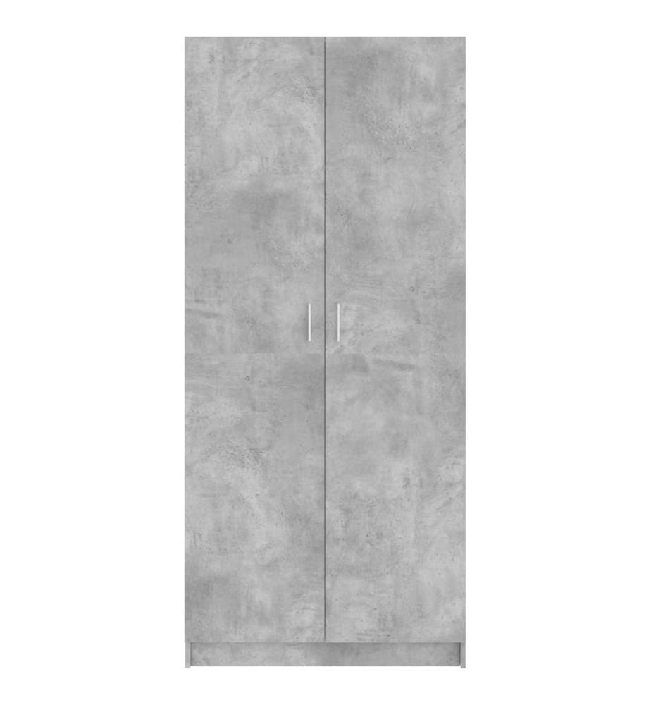 Garde-robe Gris béton 80x52x180 cm Aggloméré
