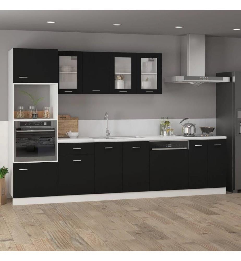 Armoire de plancher à tiroir Noir 40x46x81,5 cm Aggloméré