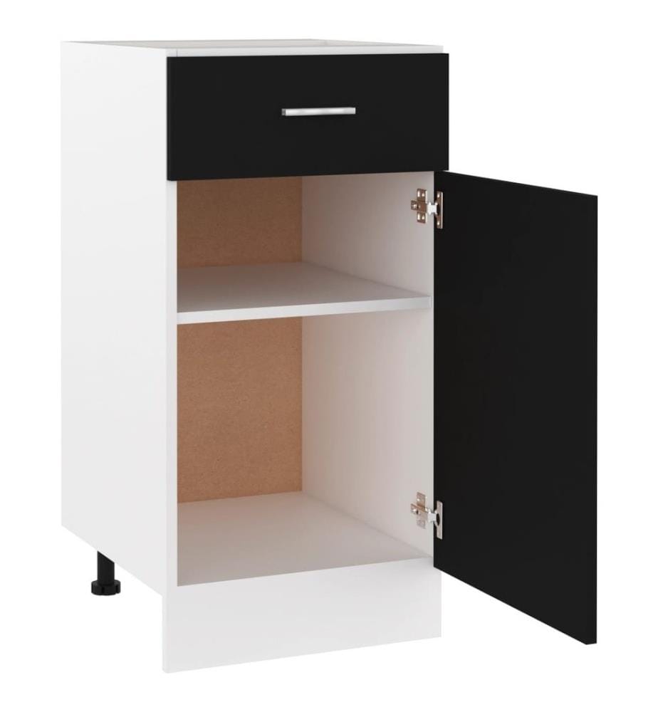 Armoire de plancher à tiroir Noir 40x46x81,5 cm Aggloméré