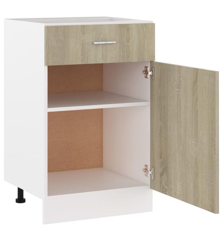 Schubunterschrank Sonoma-Eiche 50x46x81,5 cm Holzwerkstoff
