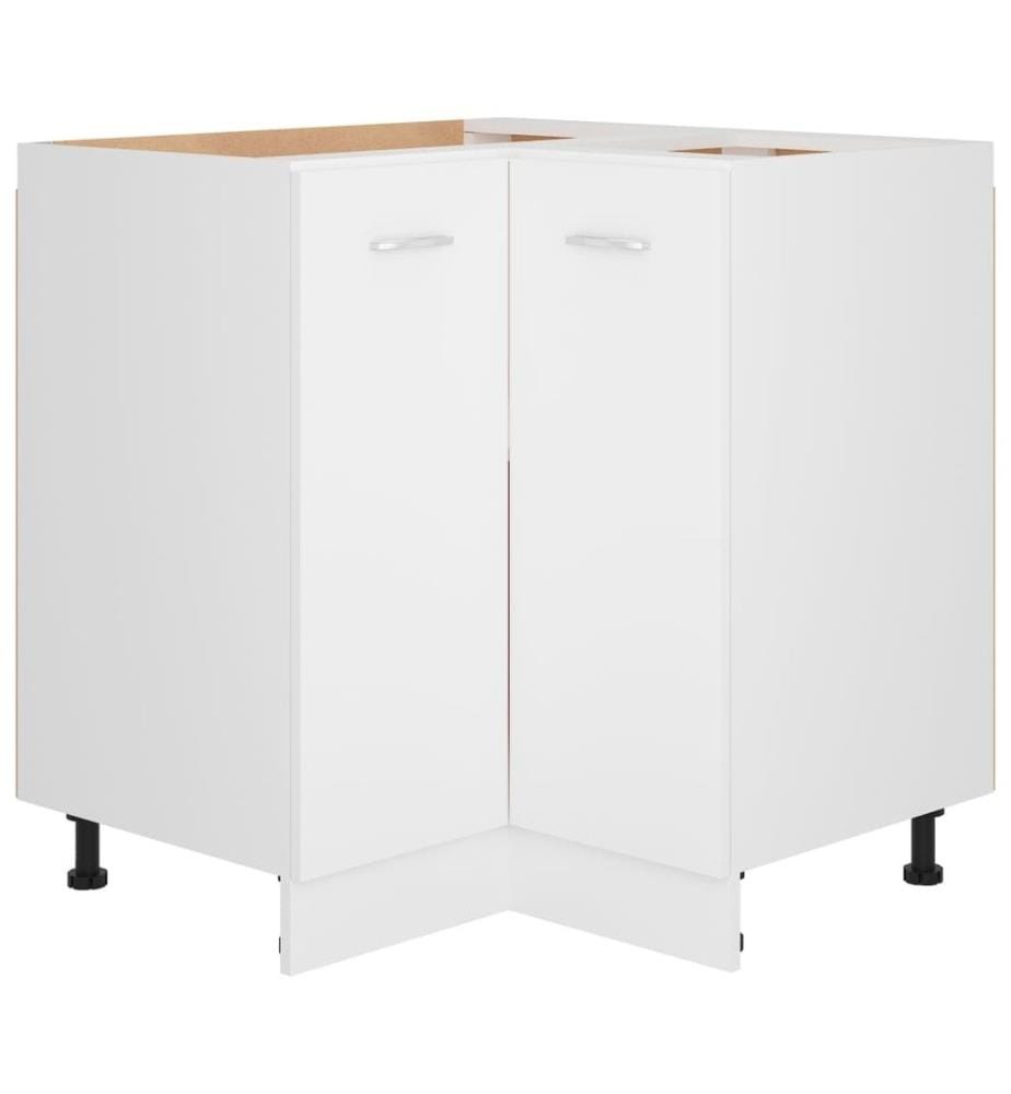 Eckunterschrank Weiss 75,5x75,5x80,5 cm Holzwerkstoff