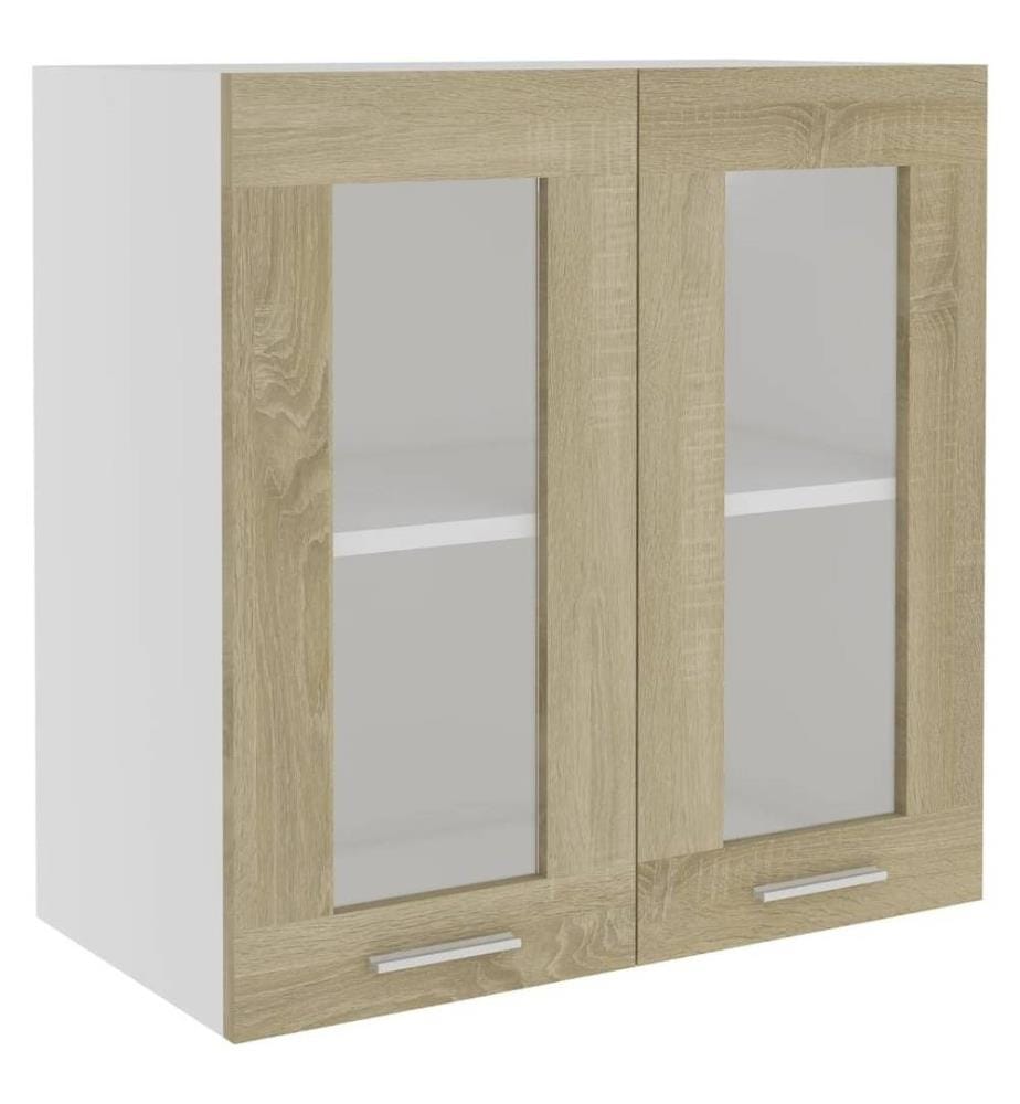 Hängeglasschrank Sonoma-Eiche 60x31x60 cm Holzwerkstoff