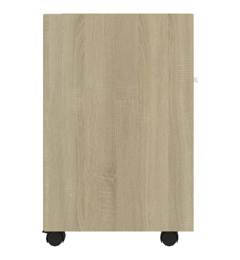 Beistellschrank mit Rollen Sonoma-Eiche 33x38x60 cm