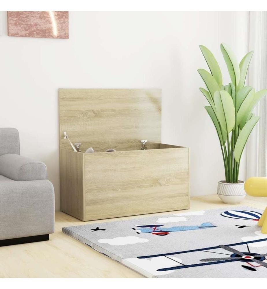 Coffre de rangement Chêne sonoma 84x42x46 cm Bois d'ingénierie