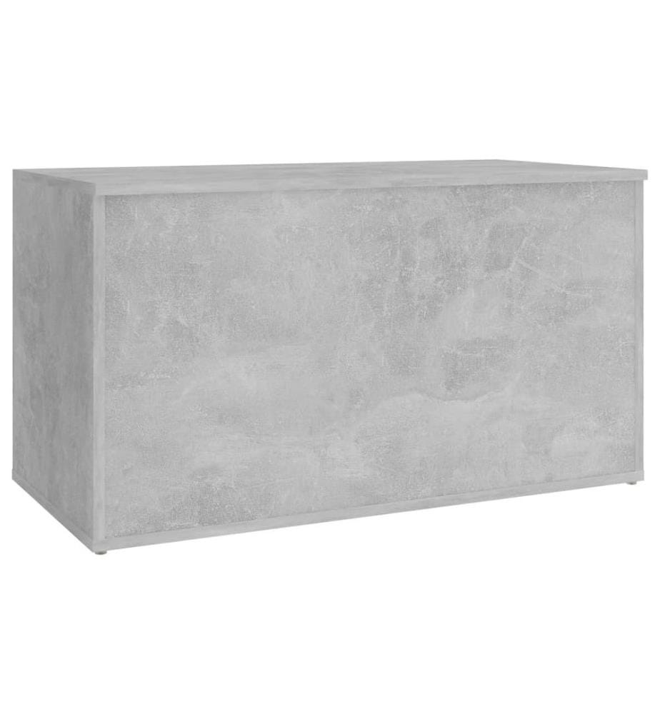 Coffre de rangement Gris béton 84x42x46 cm Bois d'ingénierie