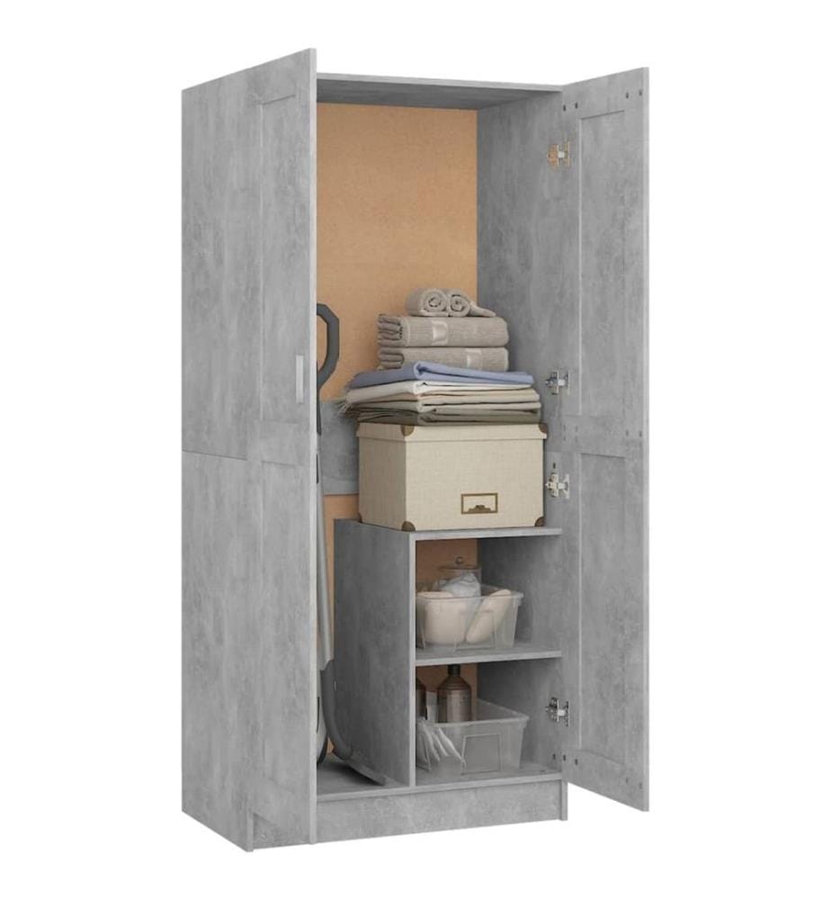Garde-robe Gris béton 82,5x51,5x180 cm Aggloméré