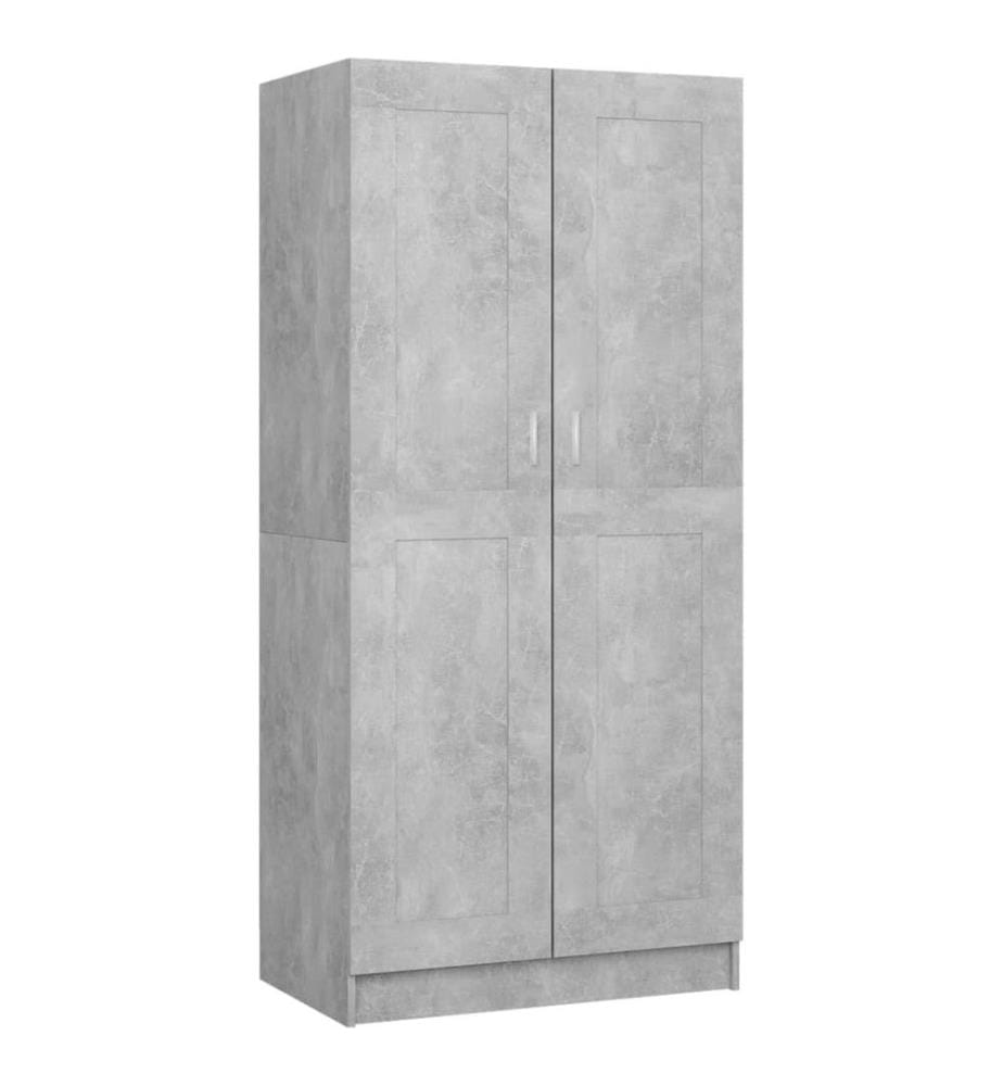 Garde-robe Gris béton 82,5x51,5x180 cm Aggloméré