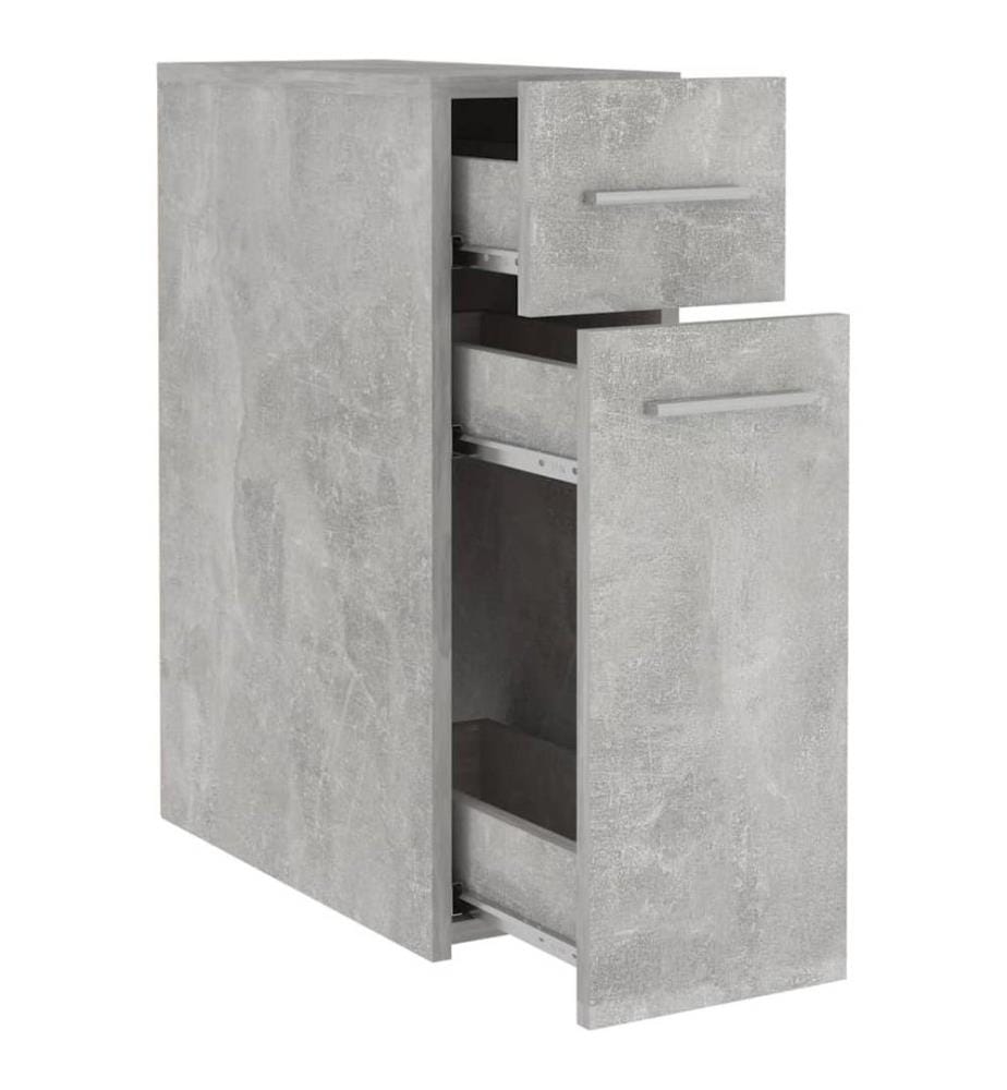 Armoire d'apothicaire Gris béton 20x45,5x60 cm Aggloméré