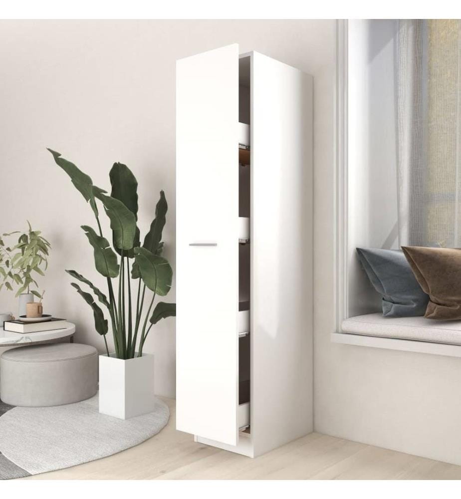 Armoire d'apothicaire Blanc 30x42,5x150 cm Aggloméré
