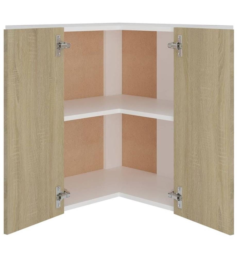 Eckhängeschrank Sonoma-Eiche 57x57x60 cm Holzwerkstoff