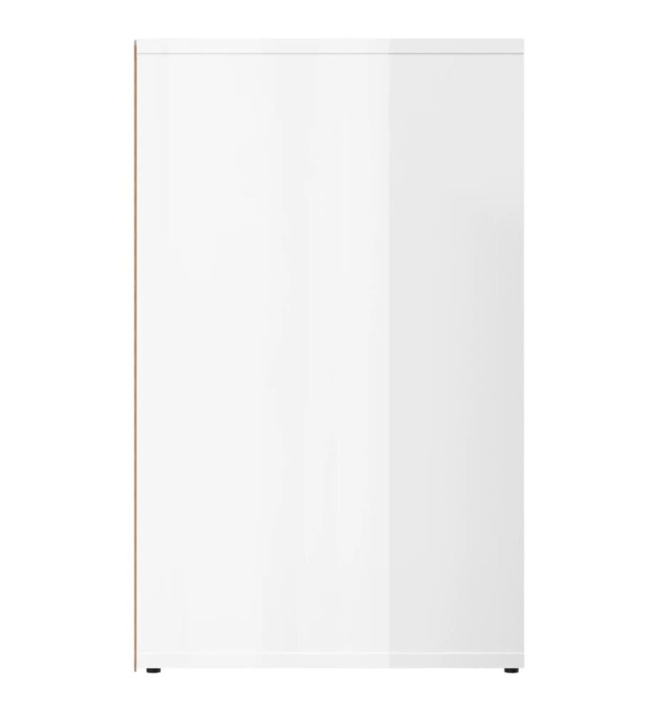 Armoire de dressing Blanc brillant 80x40x65cm Bois d'ingénierie