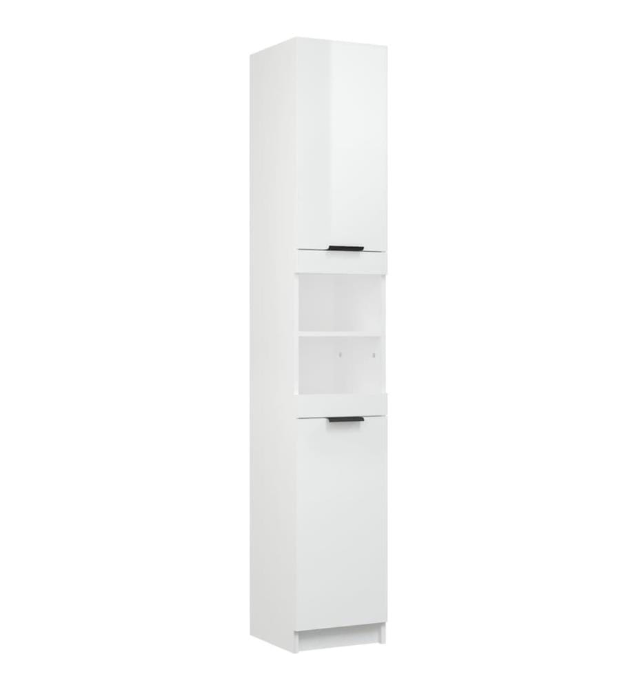 Armoire de salle de bain Blanc brillant 32x34x188,5 cm