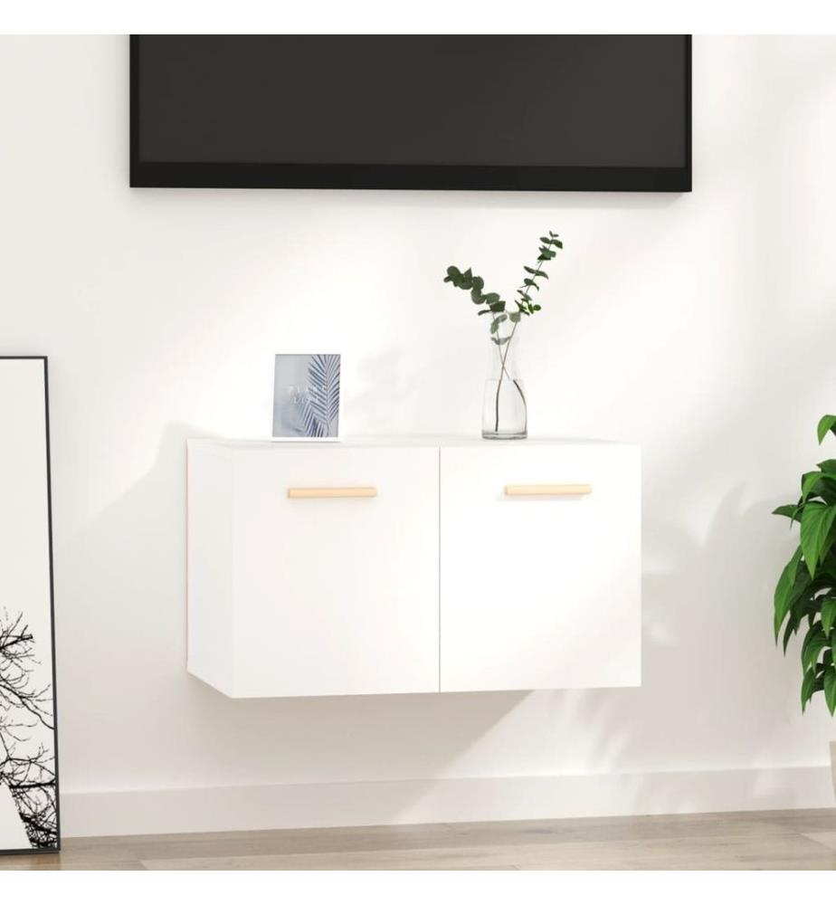 Armoire murale Blanc 60x36,5x35 cm Bois d'ingénierie