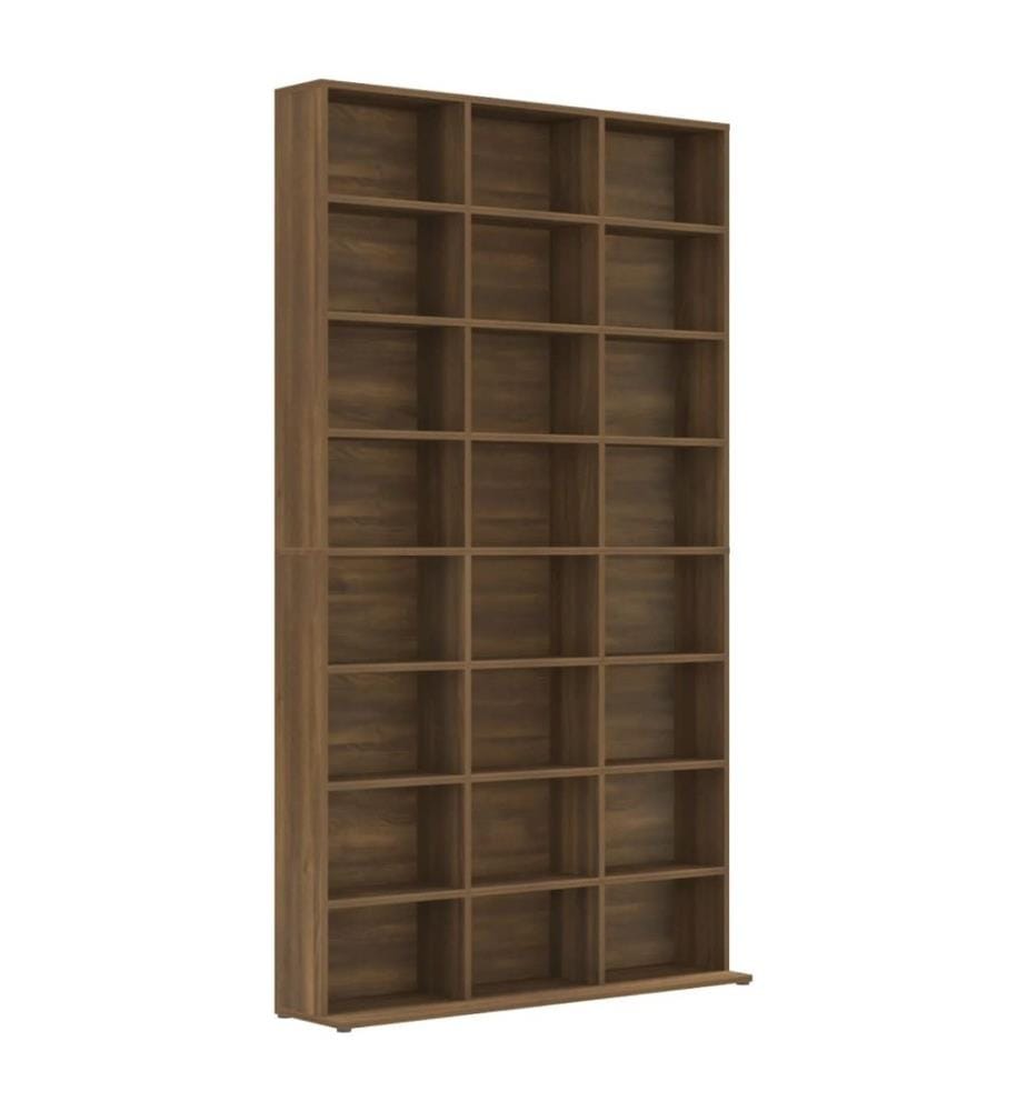 Armoire à CD Chêne marron 102x23x177,5 cm Bois d'ingénierie