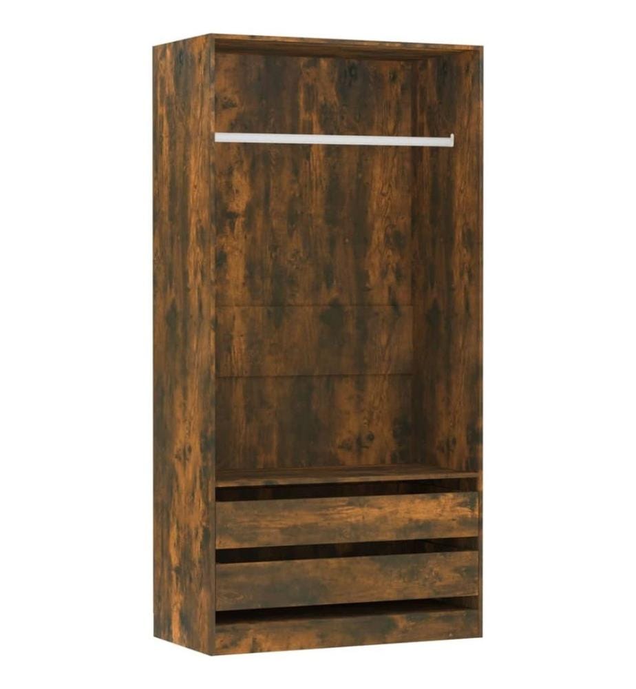 Kleiderschrank Räuchereiche 100x50x200 cm Holzwerkstoff