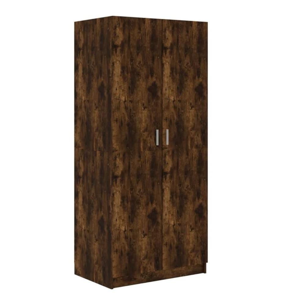 Kleiderschrank Räuchereiche 80x52x180 cm Holzwerkstoff
