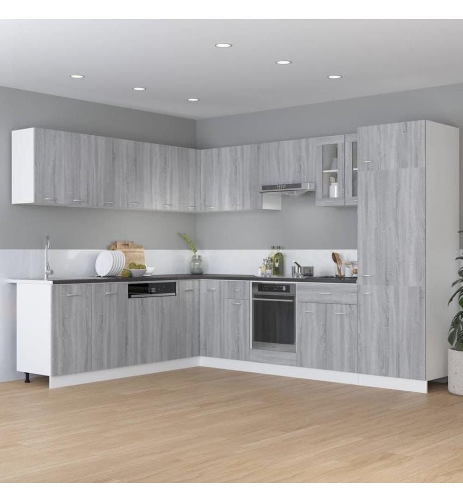 Unterschrank mit Schublade Grau Sonoma 30x46x81,5 cm