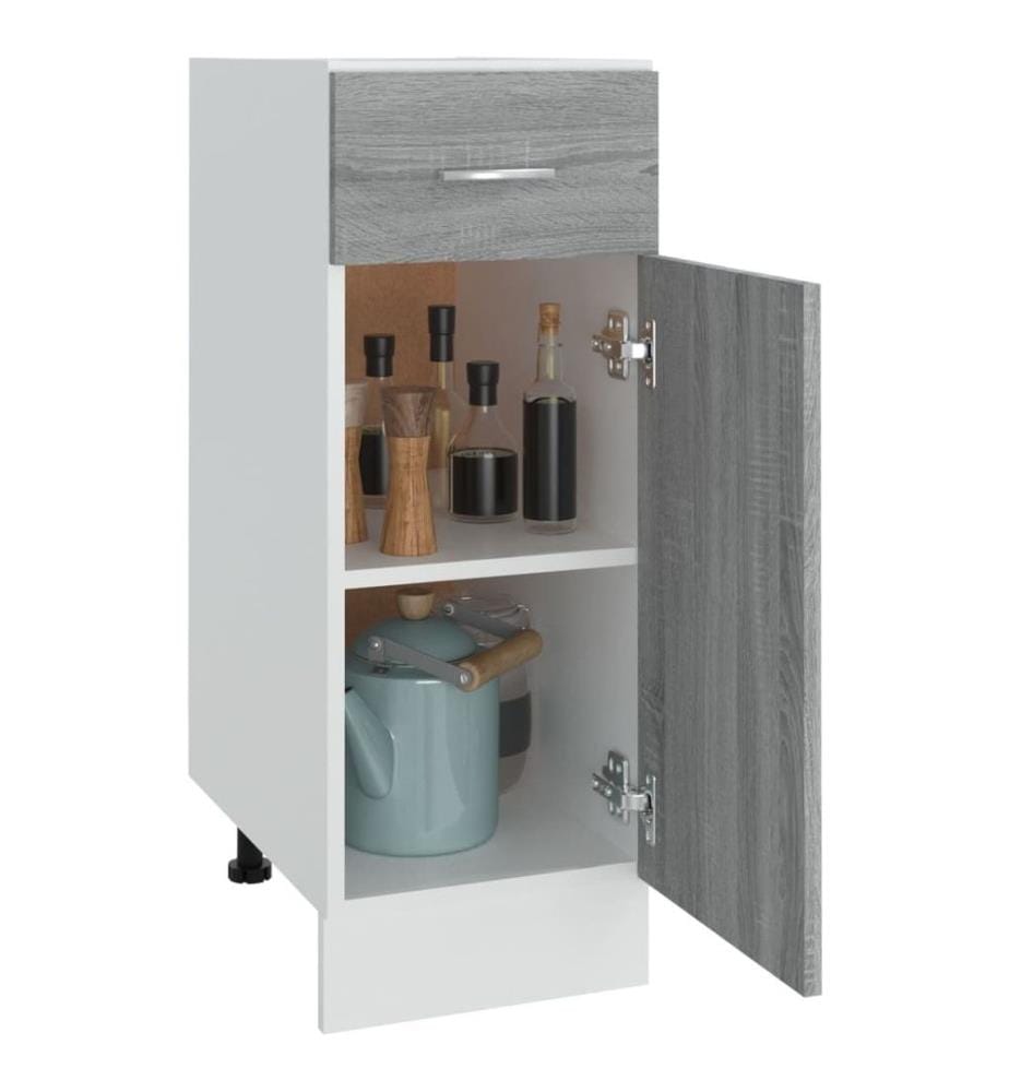 Unterschrank mit Schublade Grau Sonoma 30x46x81,5 cm