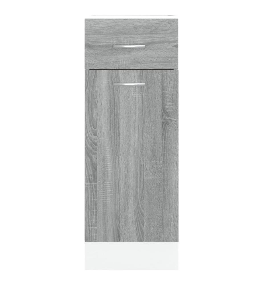 Unterschrank mit Schublade Grau Sonoma 30x46x81,5 cm