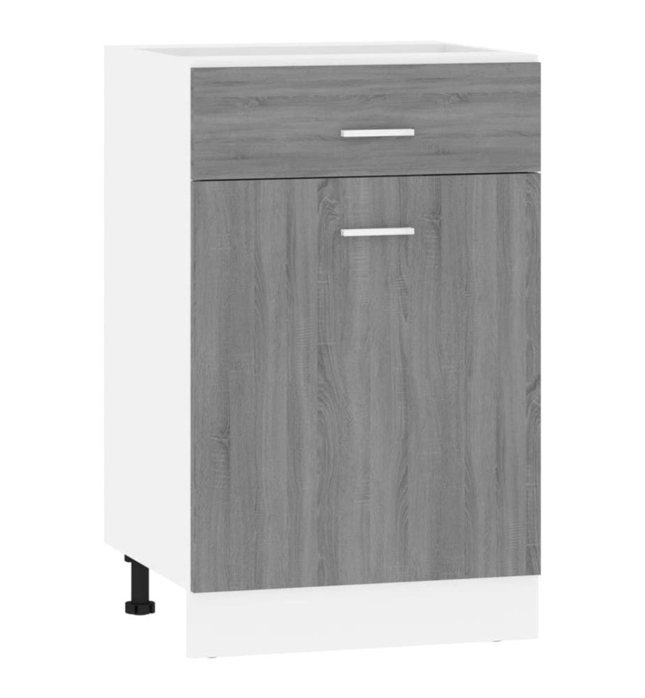 Unterschrank mit Schublade Grau Sonoma 50x46x81,5 cm