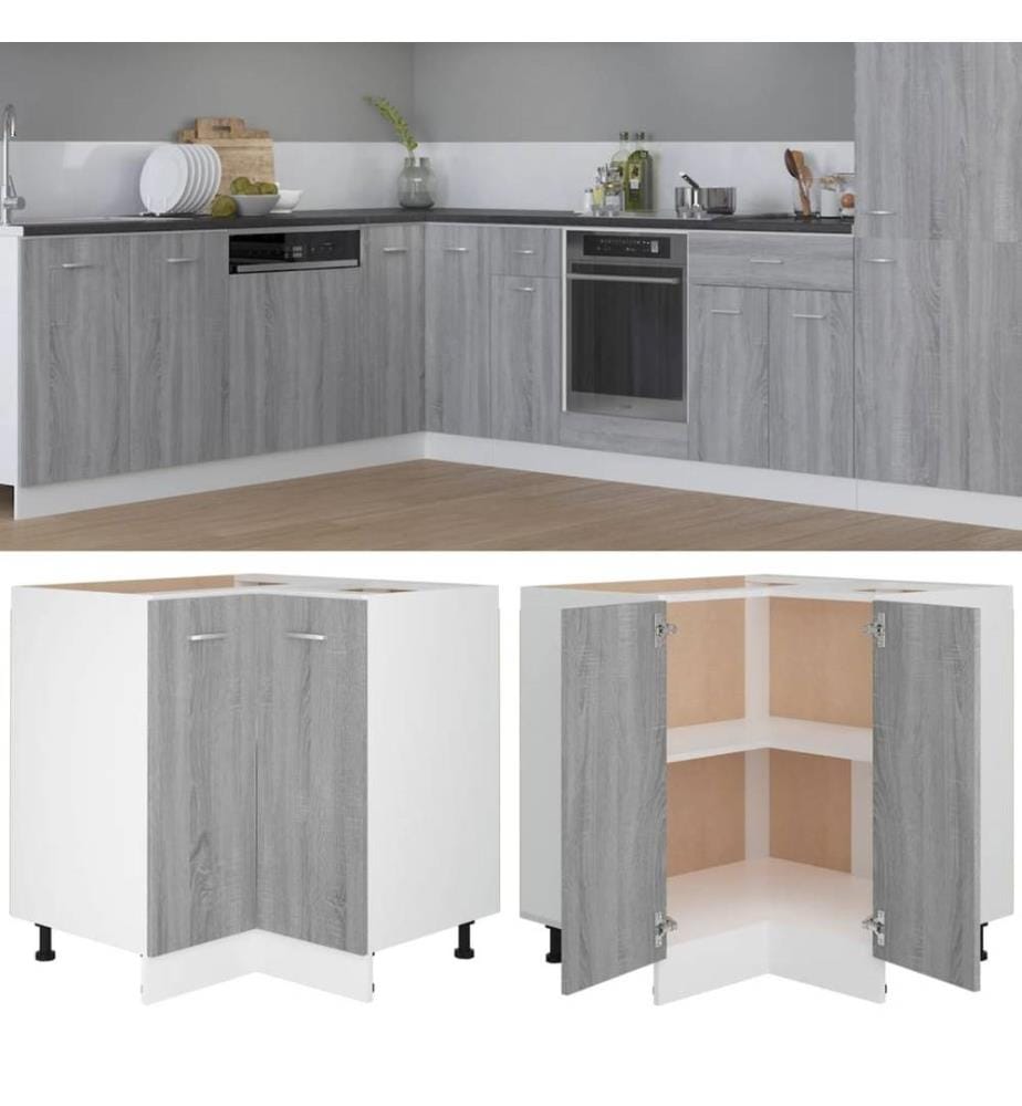 Küchenschrank Grau Sonoma 75,5x75,5x80,5 cm Holzwerkstoff