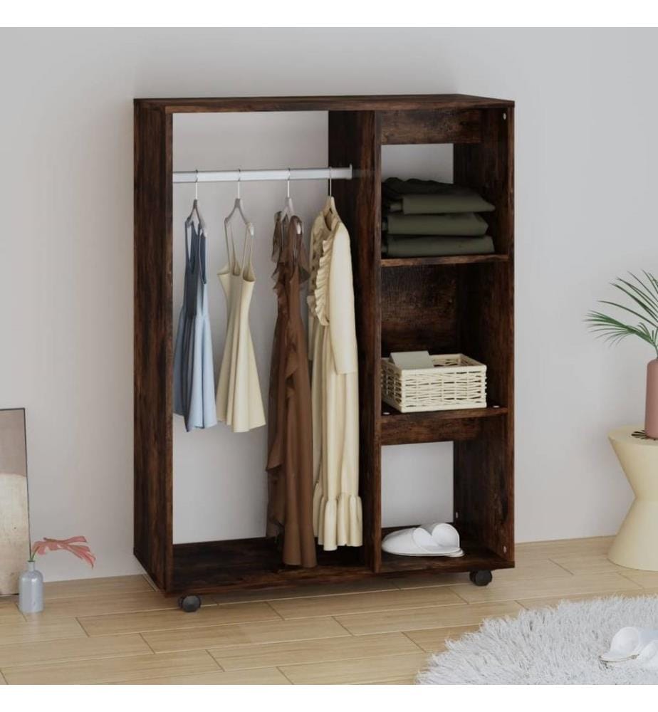 Kleiderschrank Räuchereiche 80x40x110 cm Holzwerkstoff