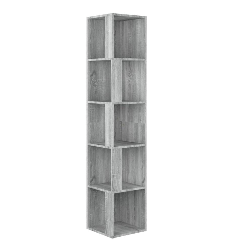 Eckregal Grau Sonoma 33x33x164,5 cm Holzwerkstoff