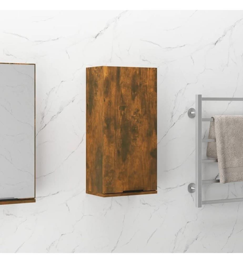 Wand-Badschrank Räuchereiche 32x20x67 cm