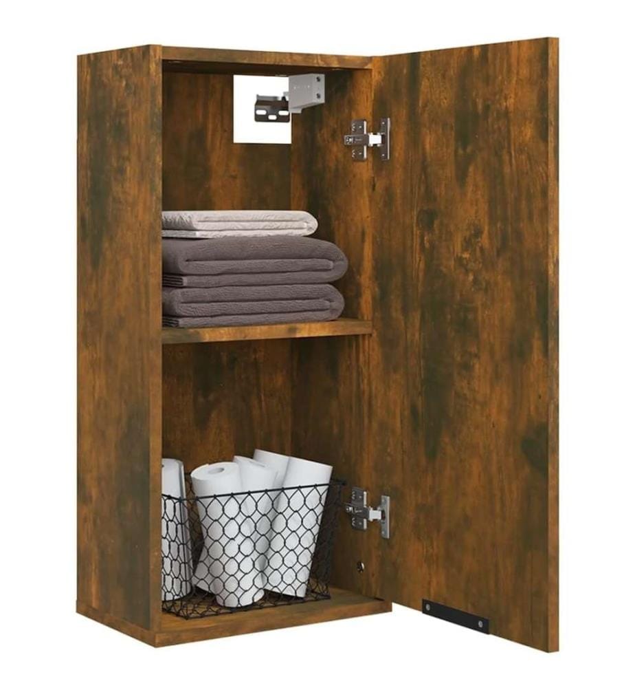 Wand-Badschrank Räuchereiche 32x20x67 cm