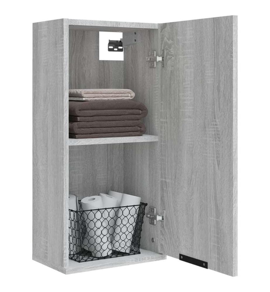 Wand-Badschrank Grau Sonoma 32x20x67 cm