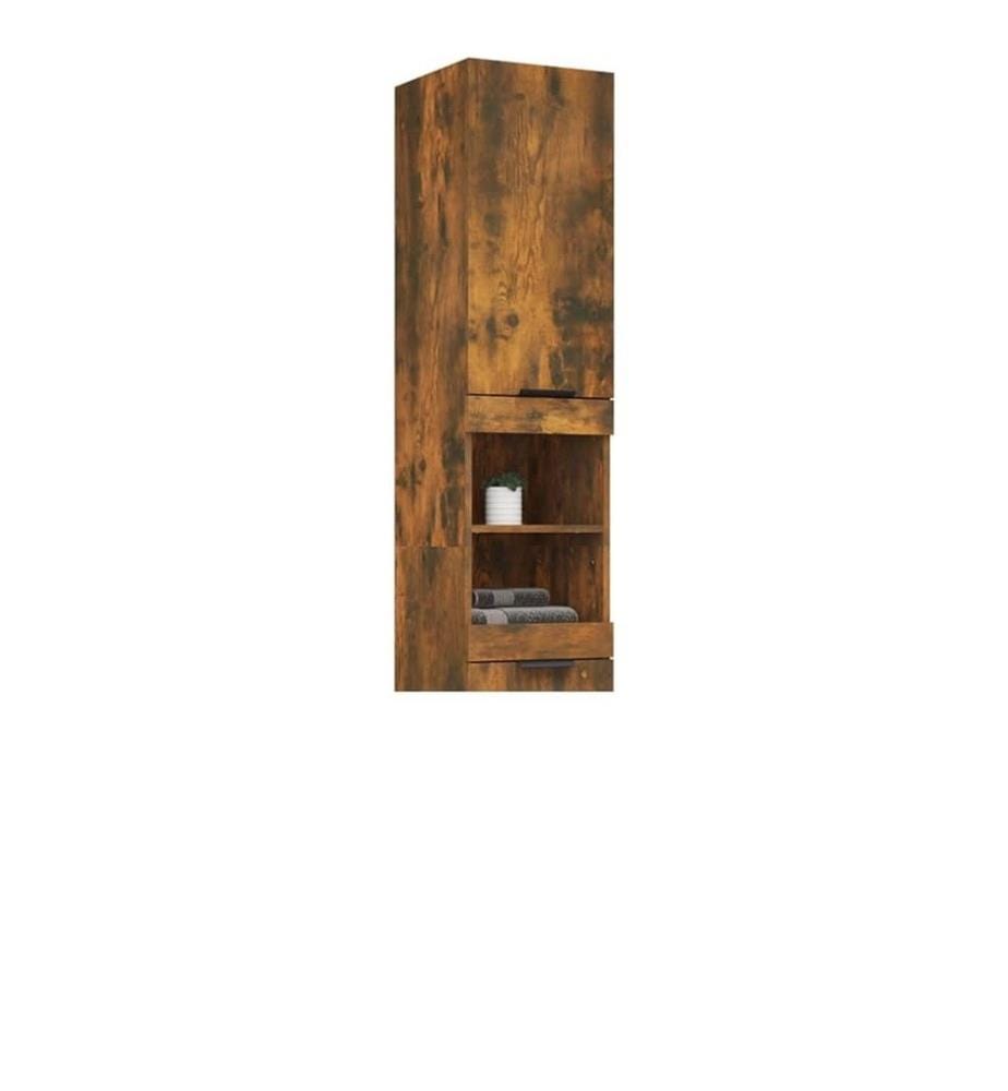 Badschrank Räuchereiche 32x34x188,5 cm Holzwerkstoff