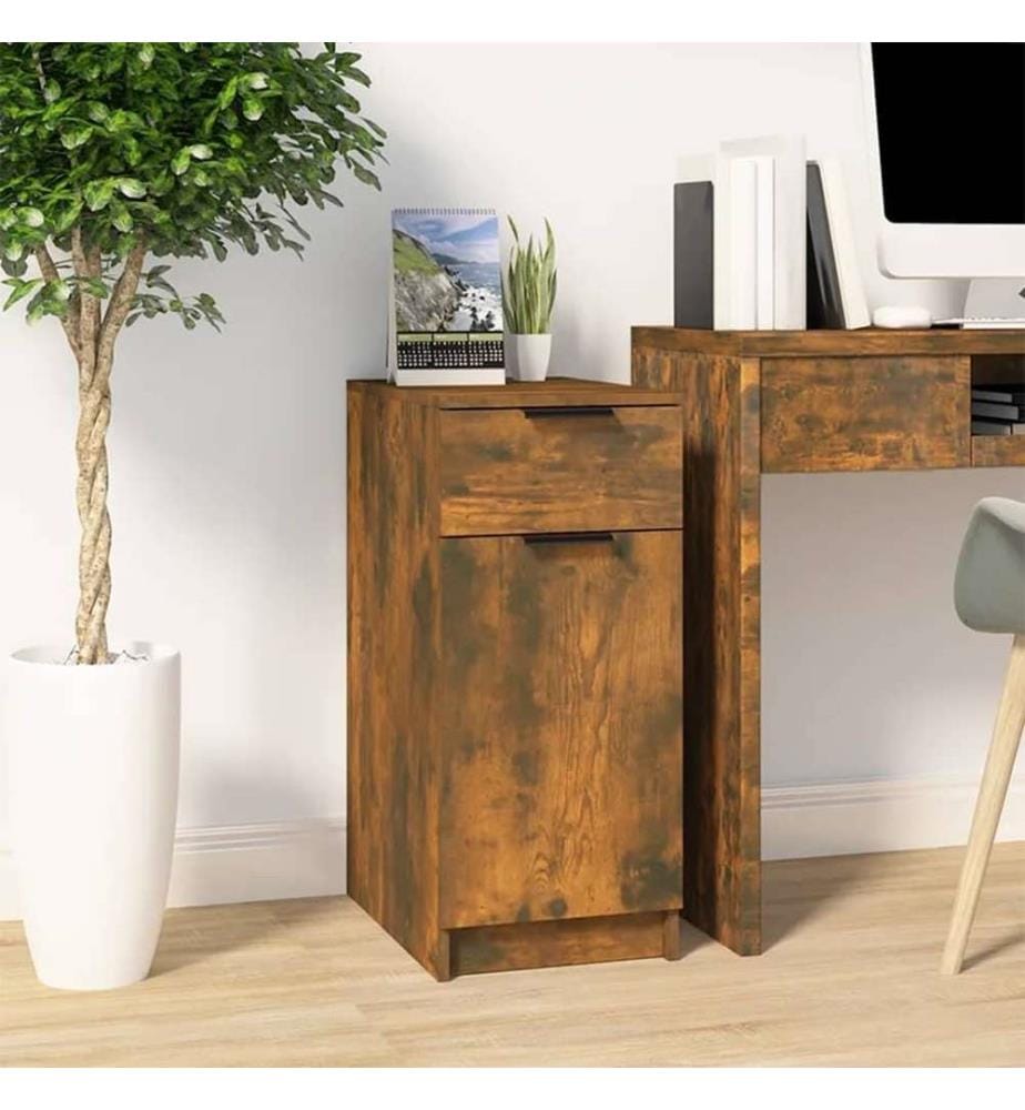 Schreibtischschrank Räuchereiche 33,5x50x75 cm Holzwerkstoff