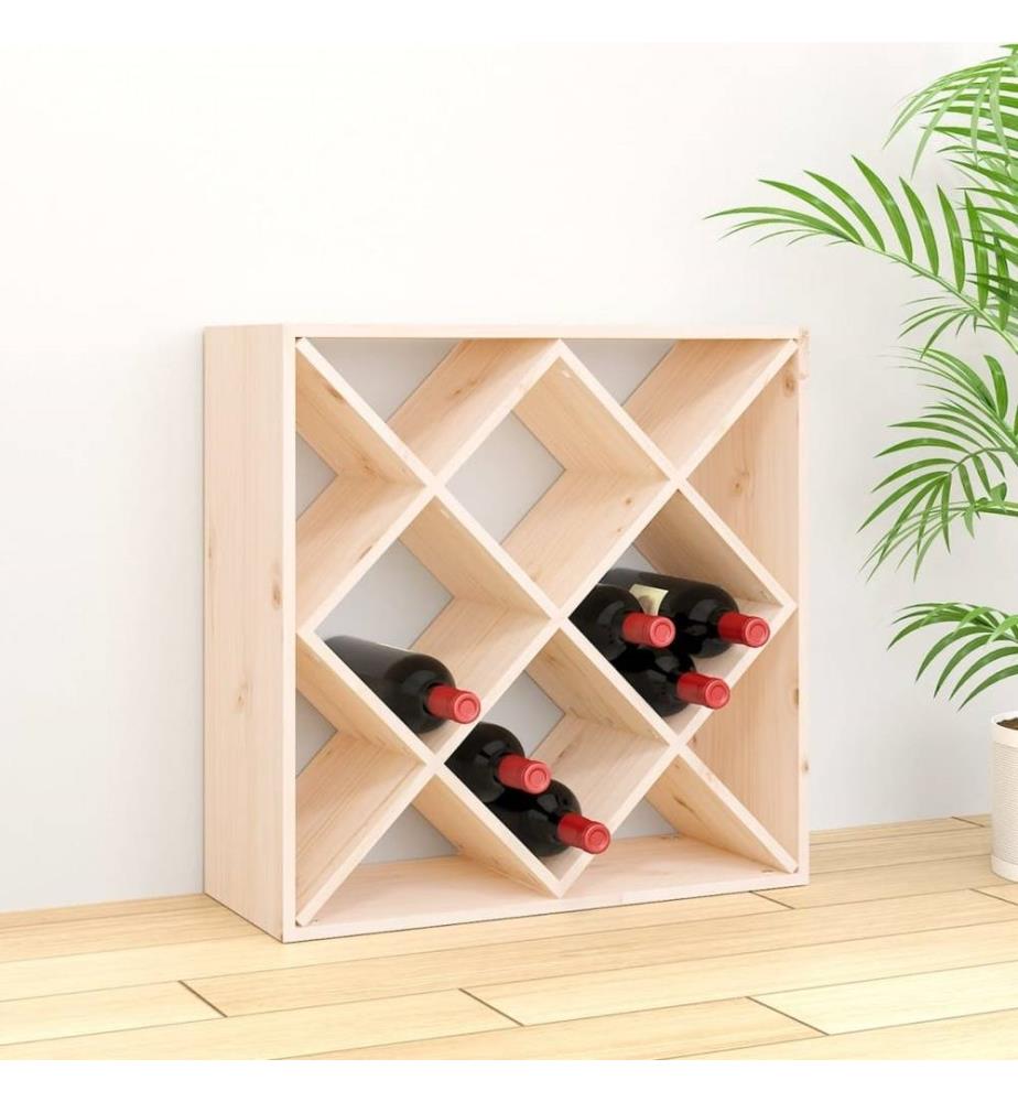 Weinregal 62x25x62 cm Massivholz Kiefer