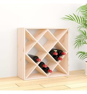 Weinregal 62x25x62 cm Massivholz Kiefer