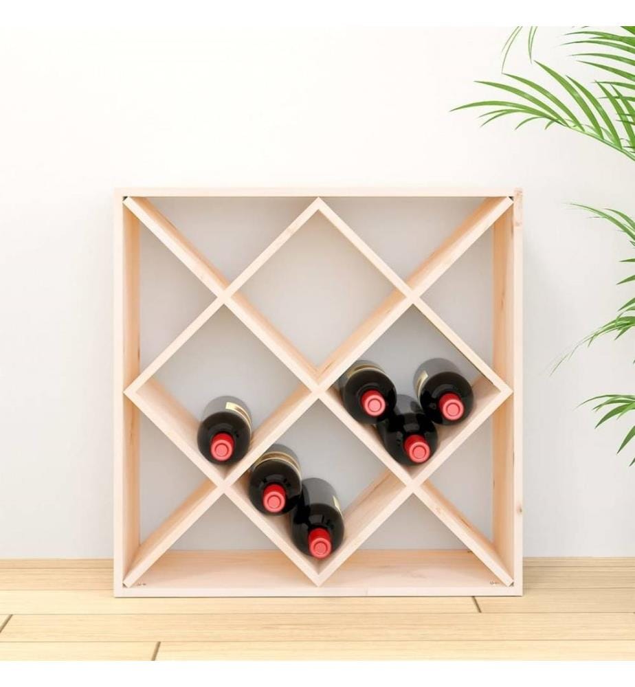 Weinregal 62x25x62 cm Massivholz Kiefer