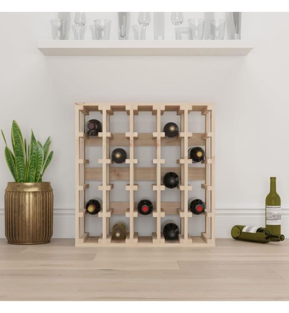 Weinregal 58,5x33x60,5 cm Massivholz Kiefer