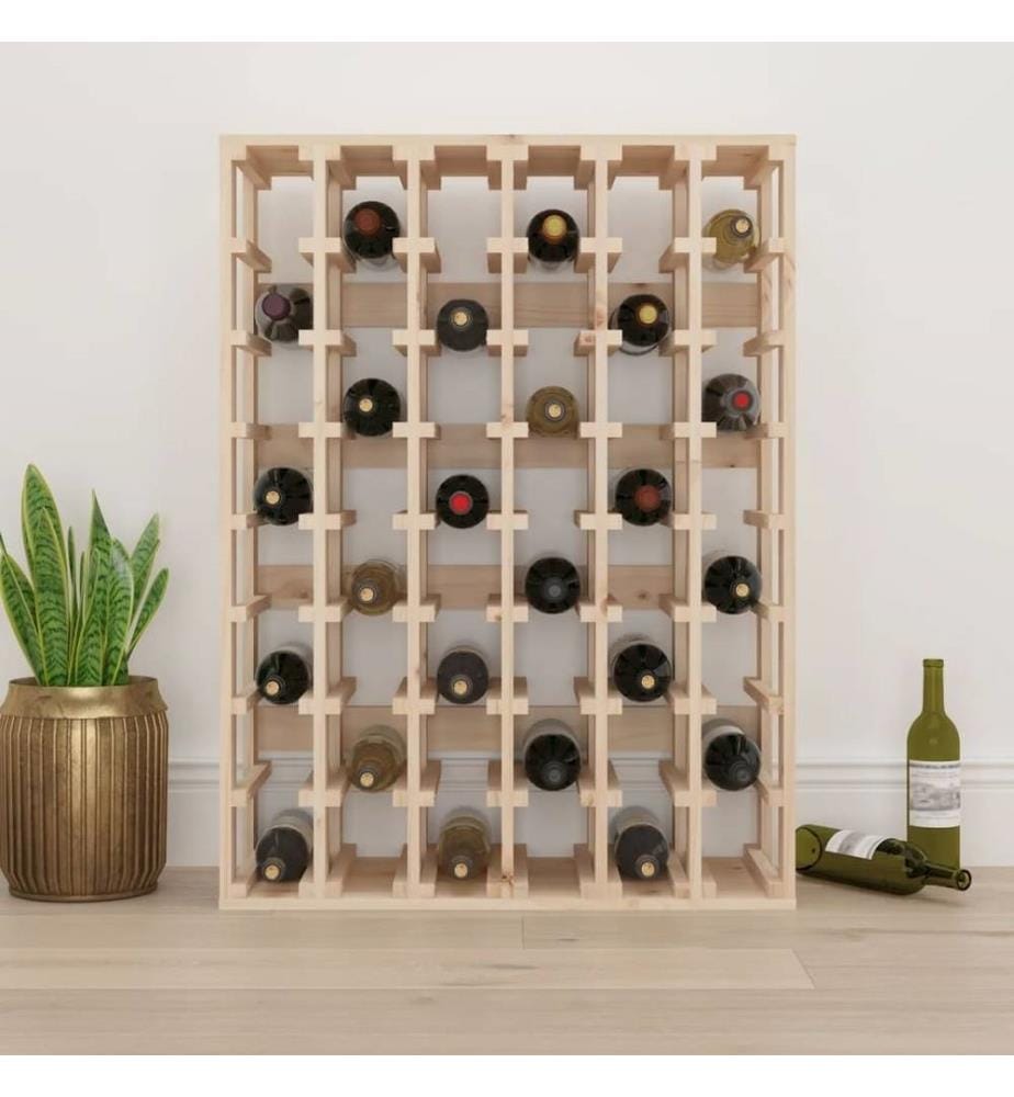 Weinregal 70x33x94 cm Massivholz Kiefer