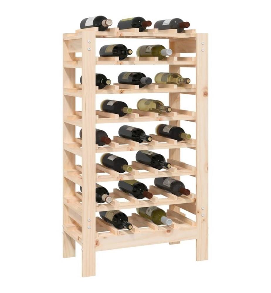 Weinregal 61,5x30x107,5 cm Massivholz Kiefer