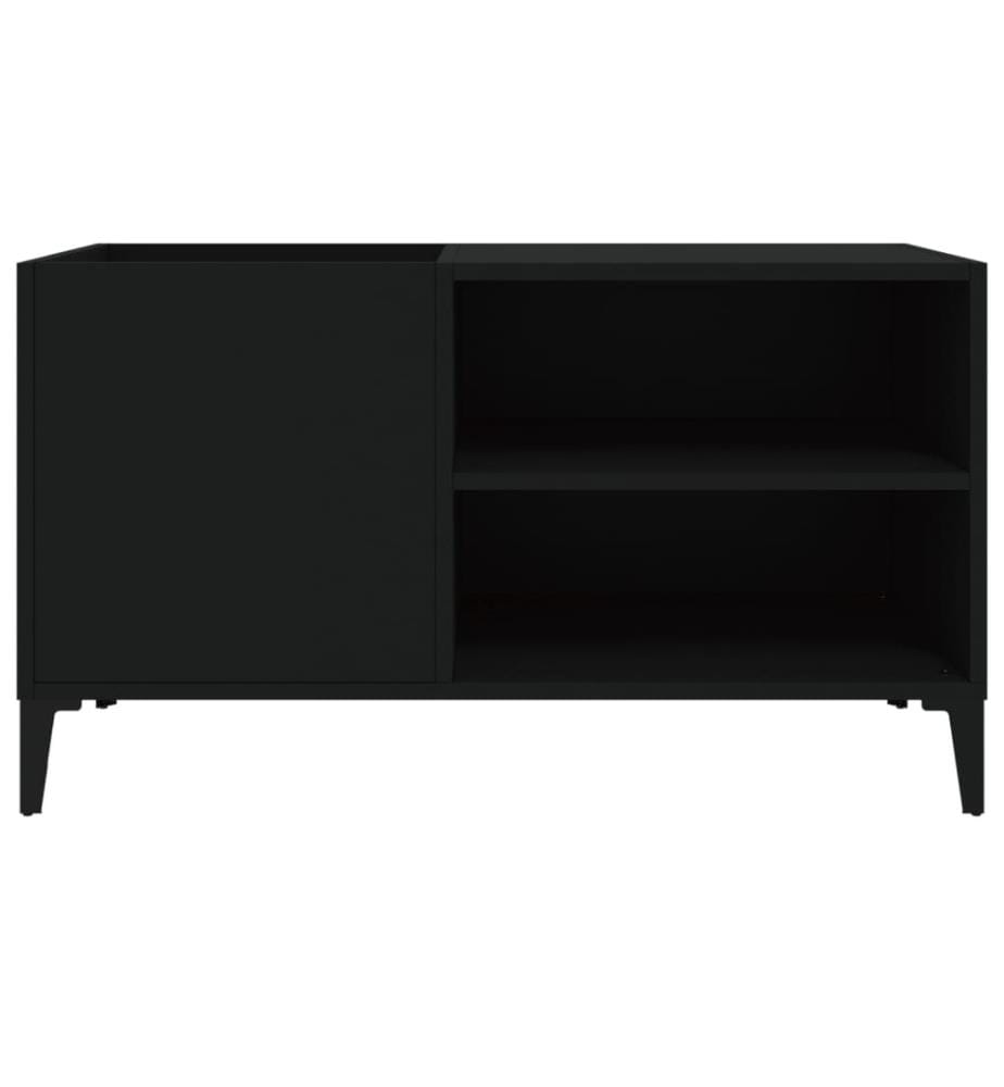 Armoire à disques noir 84,5x38x48 cm bois d'ingénierie