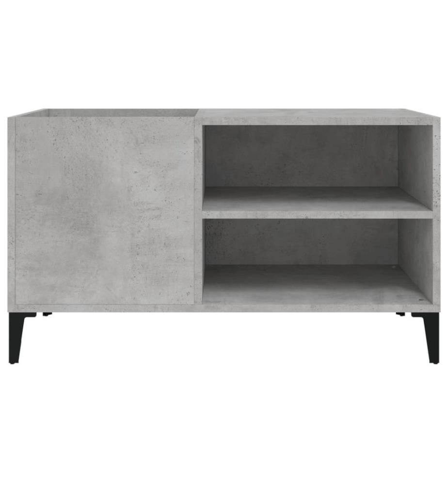 Armoire à disques gris béton 84,5x38x48 cm bois d'ingénierie