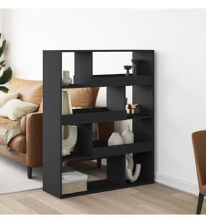 vidaXL Bibliothèque noir 100x33x125,5 cm bois d'ingénierie