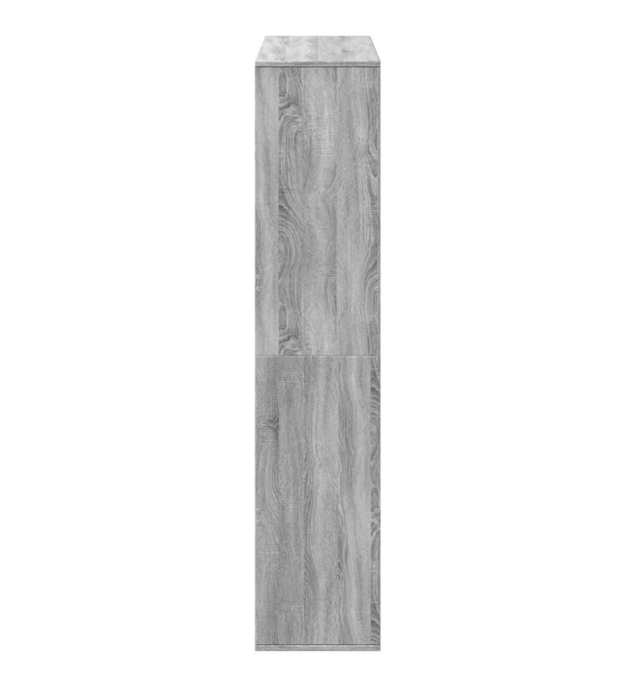 vidaXL Bücherregal Grau Sonoma 100x33x156,5 cm Holzwerkstoff