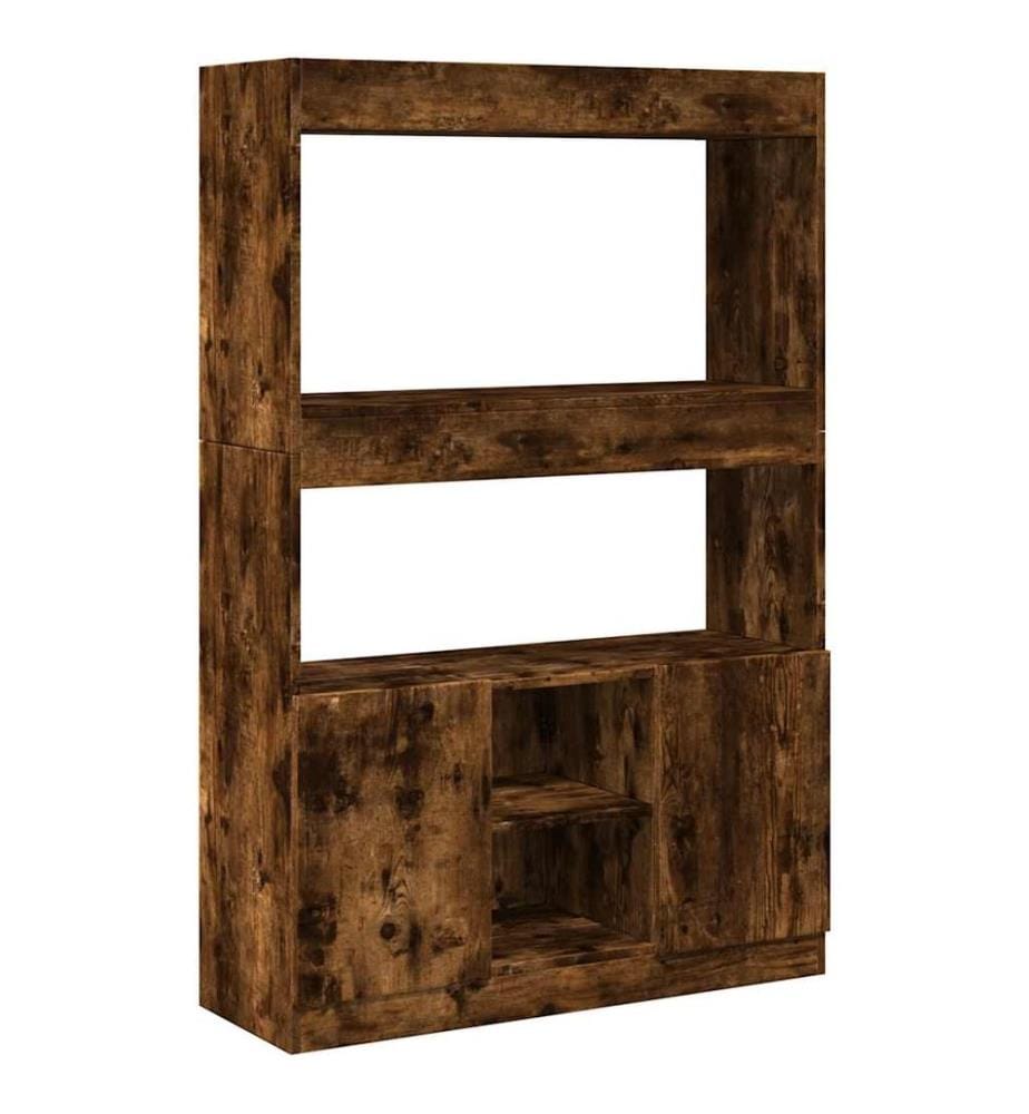 vidaXL Highboard Räuchereiche 92x33x140 cm Holzwerkstoff