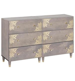 vidaXL Buffet 2 pcs Gris 60 x 33 x 75 cm Bois de mangue massif