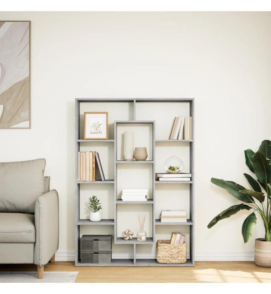 vidaXL Bücherregal Betongrau 102x29x143 cm Holzwerkstoff